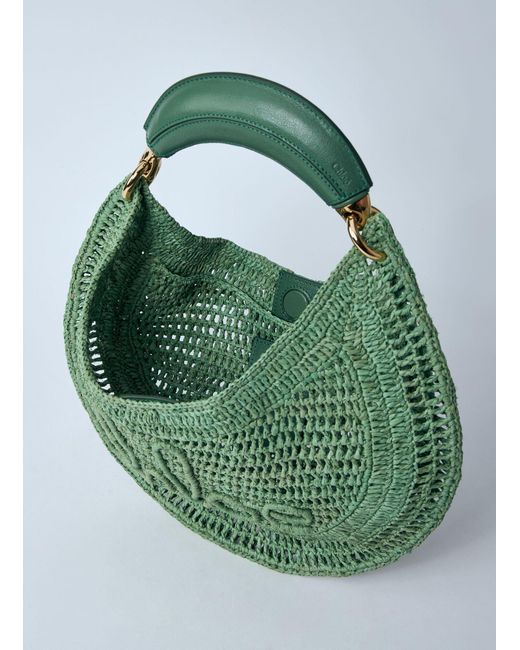 Chloé Green Summer Banana Hobo Shoulder Bag