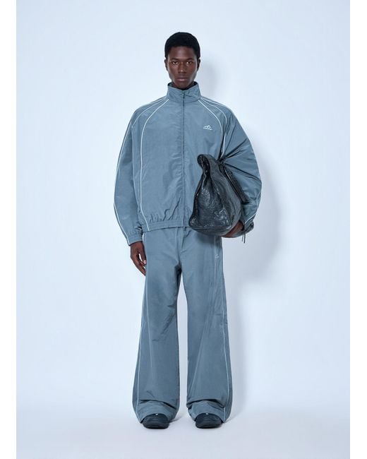 Balenciaga Blue Zip-Front Track Jacket for men