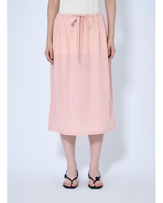 Totême Pink Fluid Silk Skirt