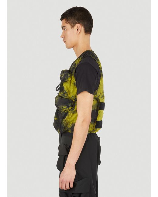 NEMEN Yellow Tie-dye Guard Vest for men