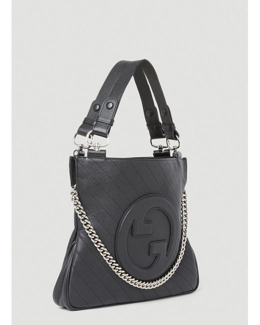 Gucci Gray Interlocking G Blondie Tote Bag