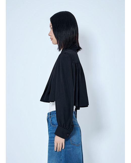 Chloé Blue Chloé Gathered Cropped Jacket