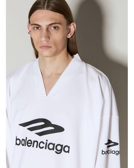 Balenciaga White 3b Sports Icon Ski T-shirt for men