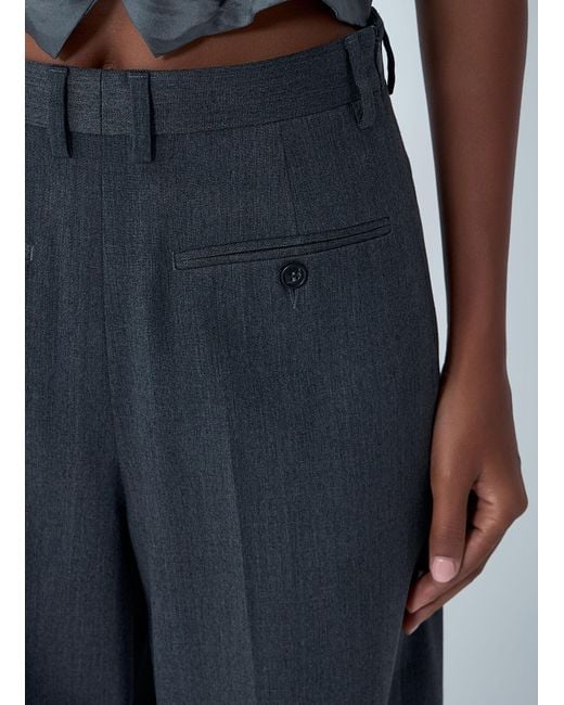 MM6 by Maison Martin Margiela Blue Tailored Back-To-Front Pants
