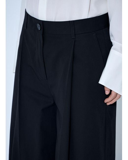 Totême  Blue Single Pleat Cotton Trousers