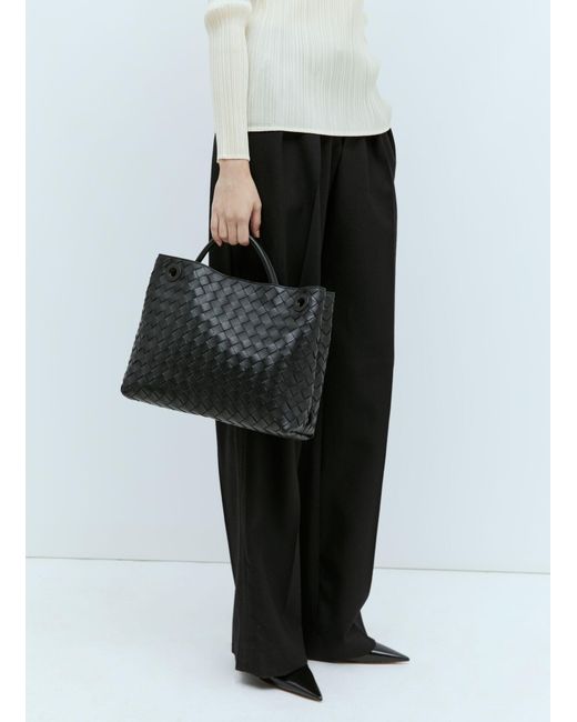 Bottega Veneta White Medium Andiamo Handbag