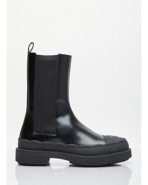 Gucci Black Interlocking G Boots