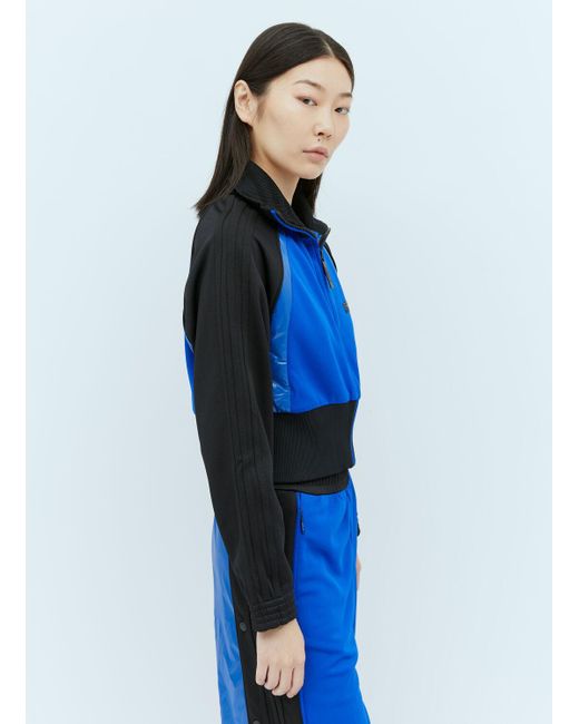 Moncler x adidas Originals Blue Zip Up Cropped Sweatshirt