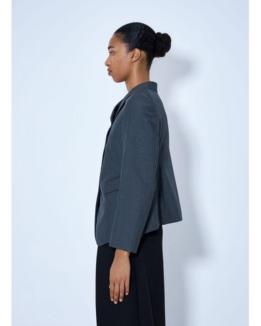 Jil Sander Blue Single-Breasted Tailored Blazer