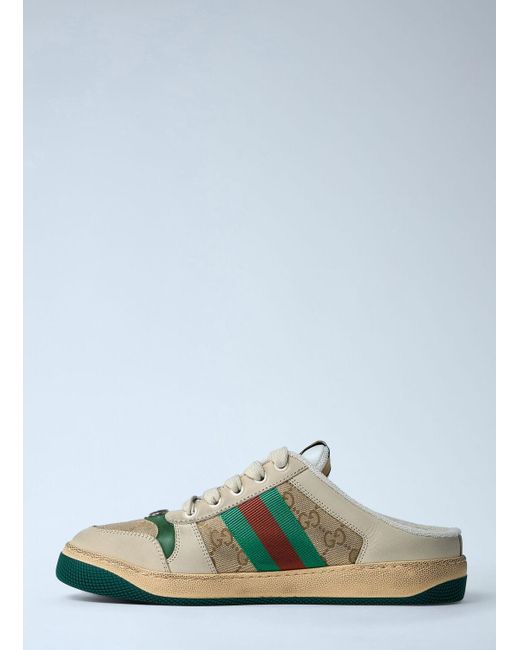 Gucci Green Screener Mule Sneakers