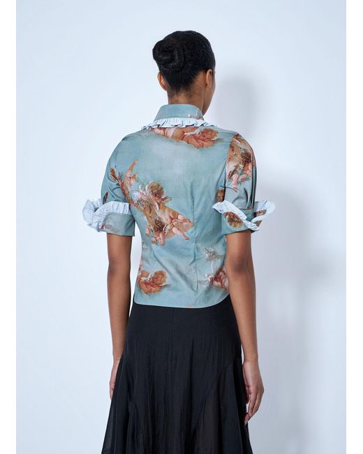 Vivienne Westwood Blue Toulouse Frill Shirt