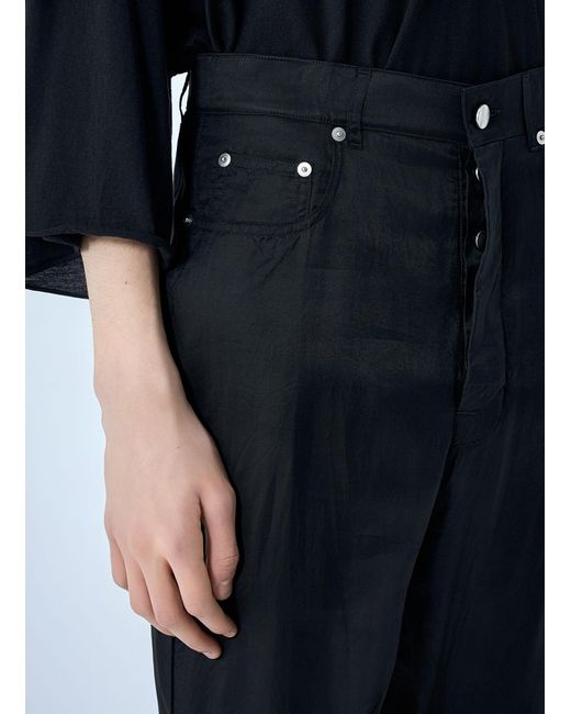 Rick Owens Blue Flared Trousers for men