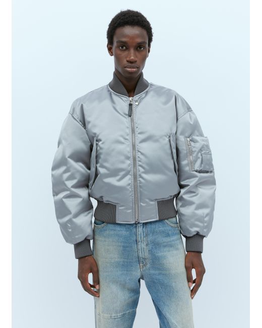 Gucci Blue Down Bomber Jacket for men