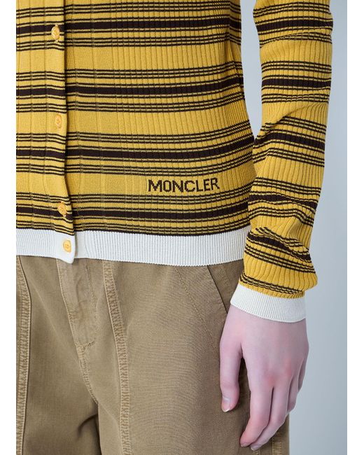 Moncler Multicolor Striped Button-Down Cardigan