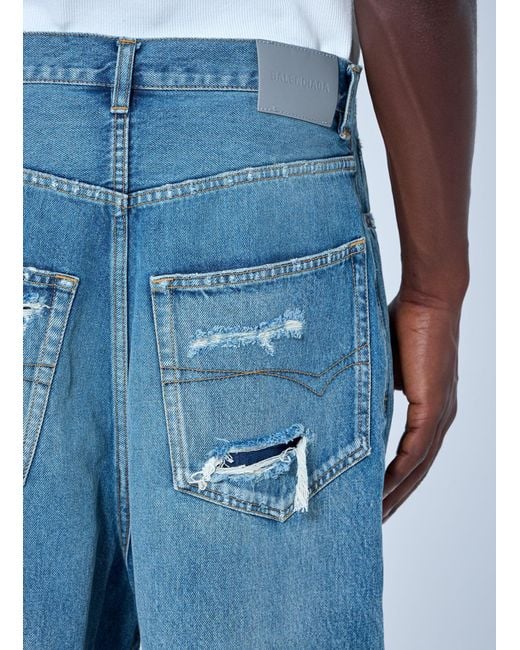 Balenciaga Blue Baggy Fit Japanese Twill Jeans for men