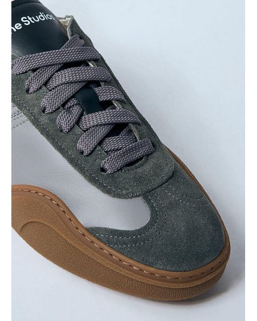 Acne Blue Leather Low-Top Sneakers for men