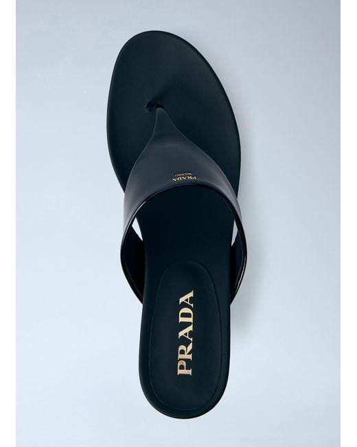 Prada Multicolor Patent Leather Thong Sandals