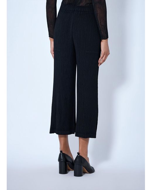 Issey Miyake Blue Hatching Pleats Pants