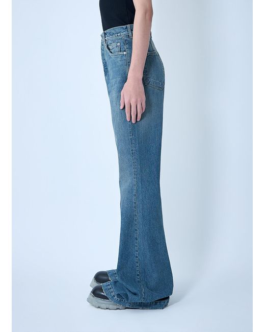 Rick Owens Blue Drkshdw Denim Bolan Bootcut Pants for men