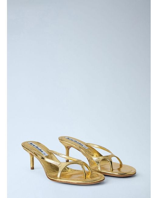 Acne Blue Kitten Heel Sandals