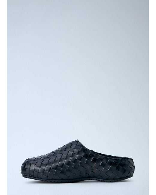 Bottega Veneta Blue Klog Intrecciato Mules for men