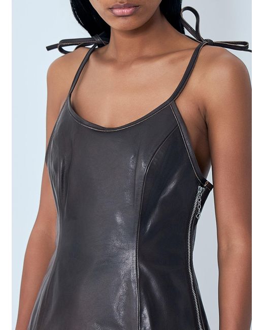 Our Legacy Blue String Leather Tank Top