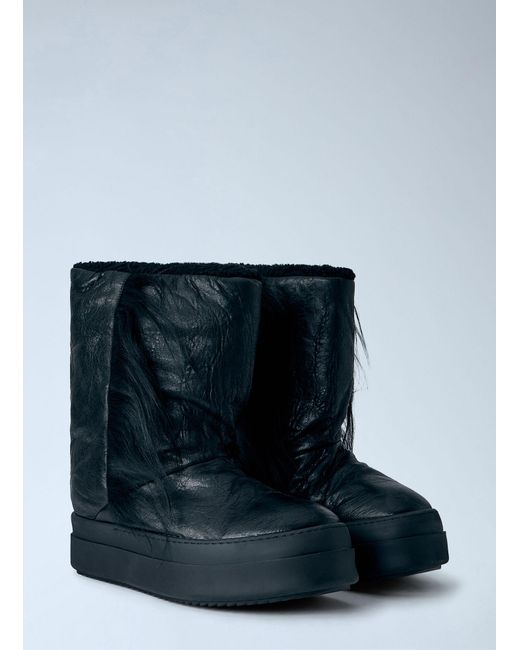 Rick Owens Blue Fringed Mega Bumper Lunar Boots for men