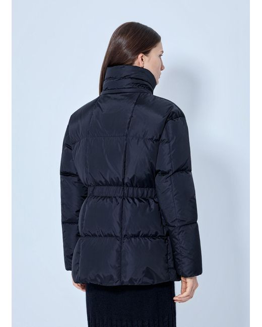 Moncler Blue Agneux Hooded Short Down Jacket