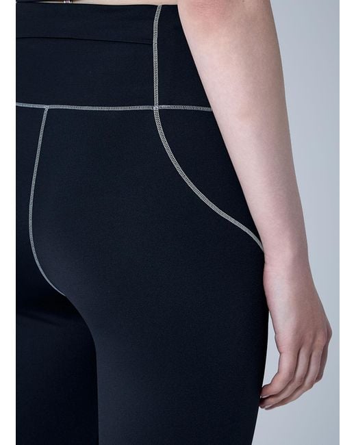 Moncler Blue Logo Patch Leggings