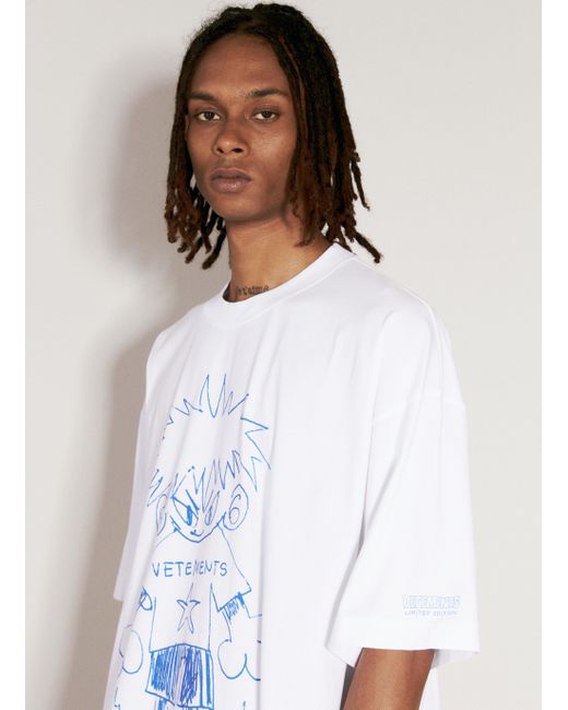 Tシャツ・カットソー Vetements UE64TR340W SCRIBBLED TEEN T-shirt T-shirt VETEMENTS Scribbled Teen T-Shirt UE64TR340W | FLEXDOG