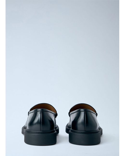 Jil Sander White Brushed Leather Loafers for men