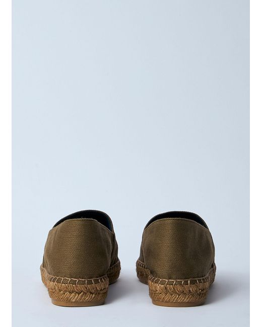 Saint Laurent Green Cotton Espadrilles
