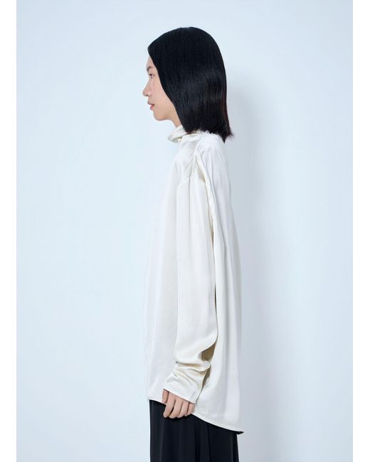 Totême White Slouch-Neck Blouse