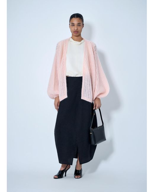 Totême Pink Open Knit Cardigan