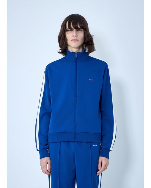 Prada Blue Zip-Front Track Jacket for men