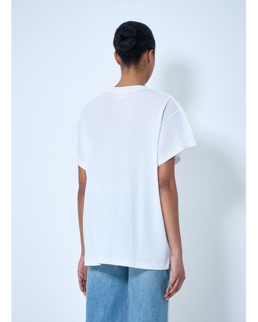 Khaite White Cotton Jersey T-Shirt