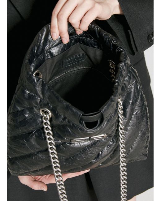 Balenciaga Black Crush Tote Small Shoulder Bag