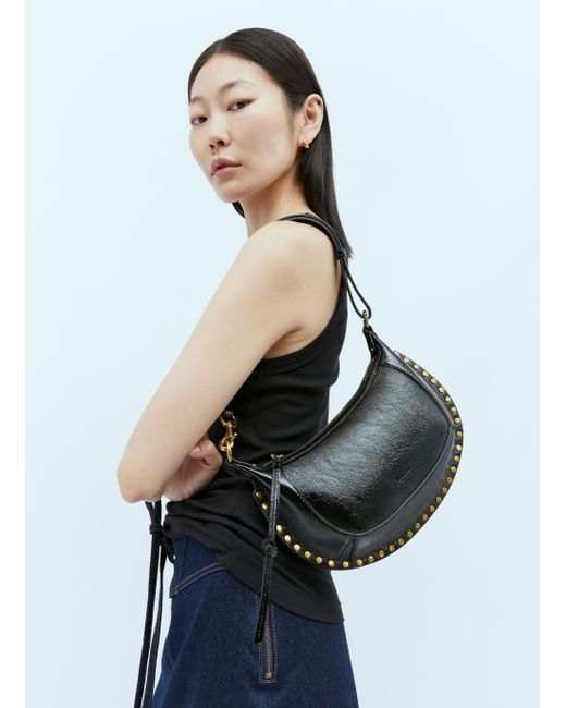 Isabel Marant Black Oskan Moon Leather Shoulder Bag for men