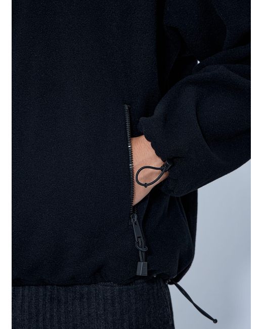 Miu Miu Blue Half-Zip Fleece Sweatshirt