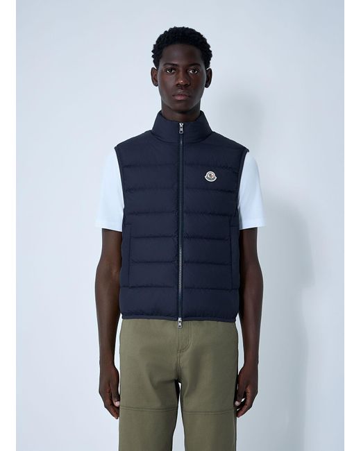 Moncler Blue Contrin Down Vest for men