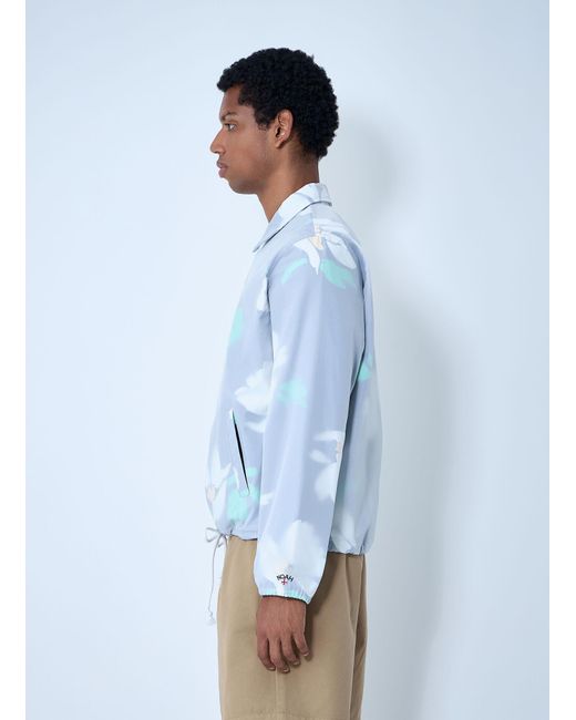 Noah NYC Blue Double-Layer Campus Jacket for men