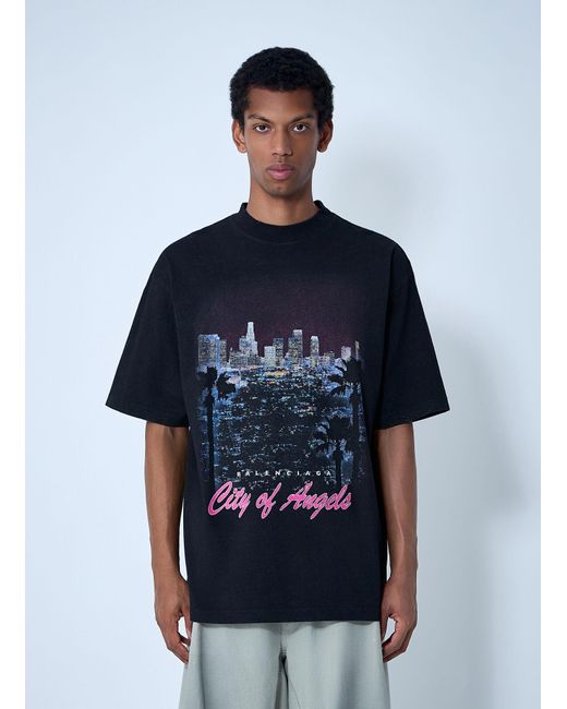 Balenciaga Blue City Of Angels T-Shirt for men