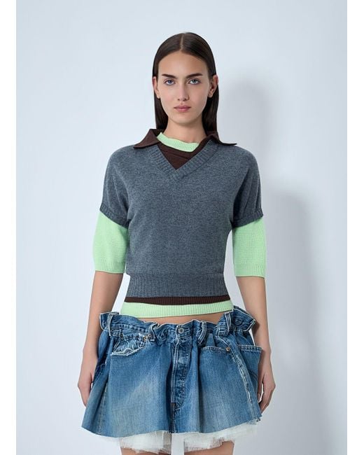 August Barron Blue Triple Sweater