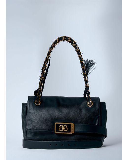 Balenciaga Blue Modu Flap Shoulder Bag