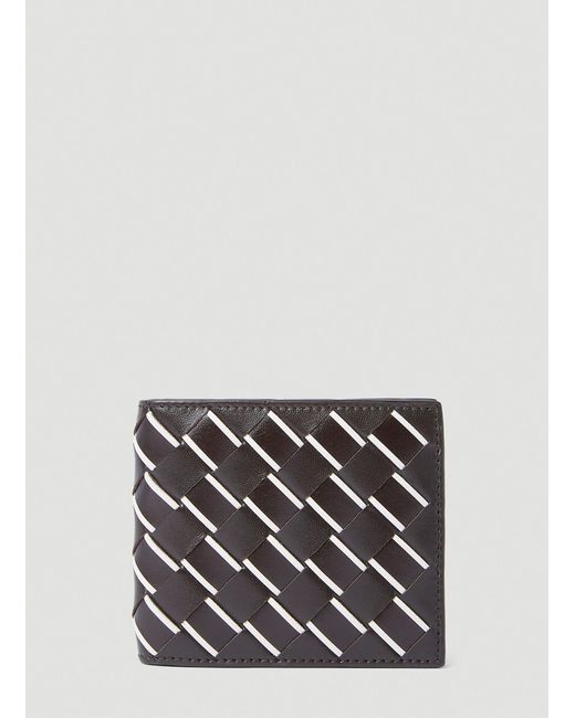 Bottega Veneta Gray Intrecciato Bi-fold Wallet for men