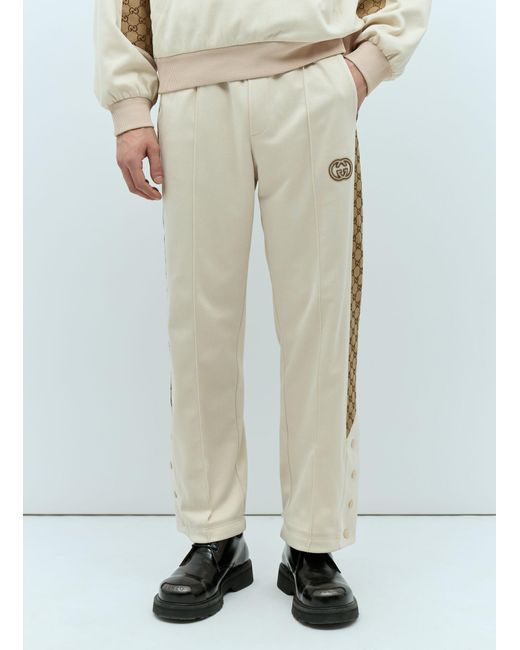 Gucci Natural Gg Track Pants for men