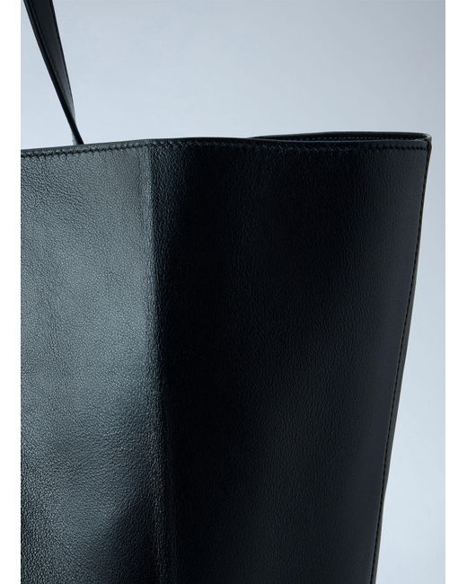 Totême Blue Roam Leather Tote Bag