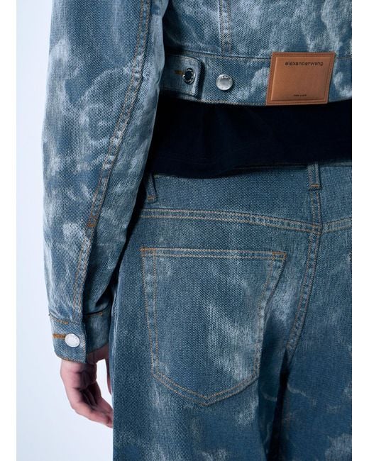 Alexander Wang Blue Slim Trucker Jacket