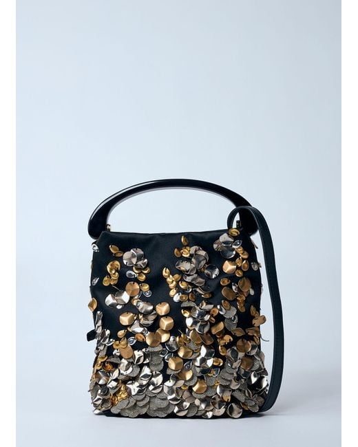 Dries Van Noten Blue Micro Embellished Bag