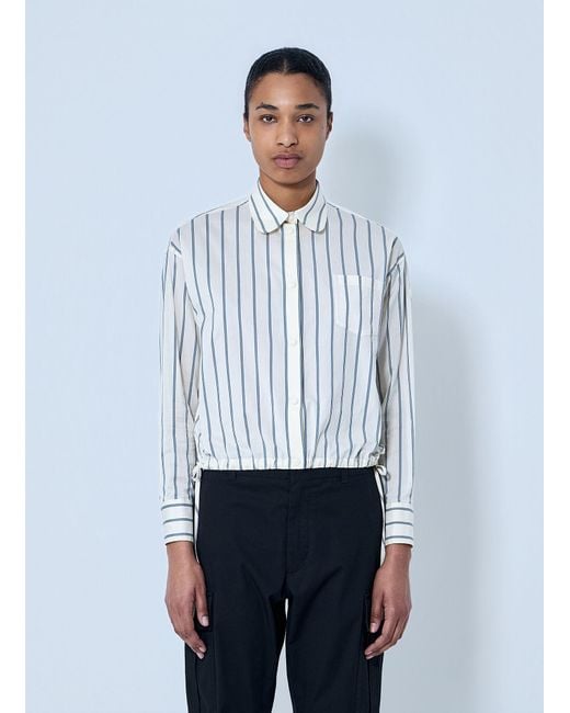 Moncler White Striped Cotton Shirt